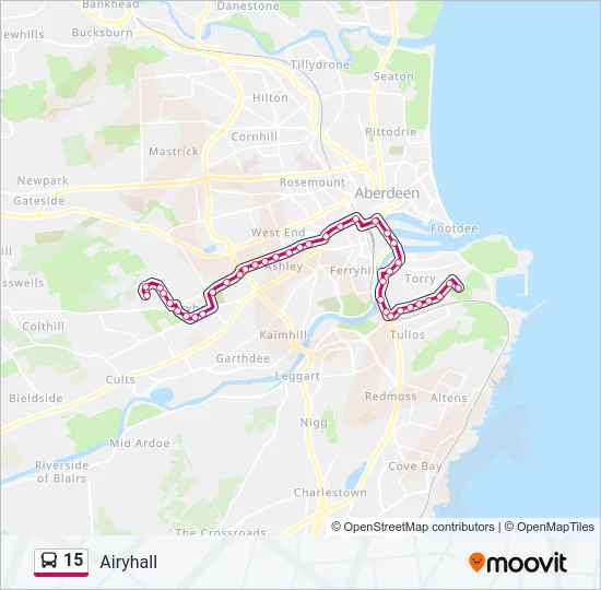 15 Bus Line Map