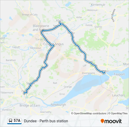 57A Bus Line Map