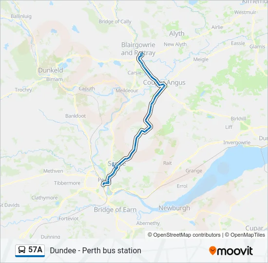 57A Bus Line Map