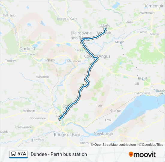57A Bus Line Map