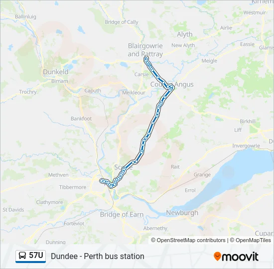 57U Bus Line Map