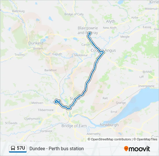 57U Bus Line Map