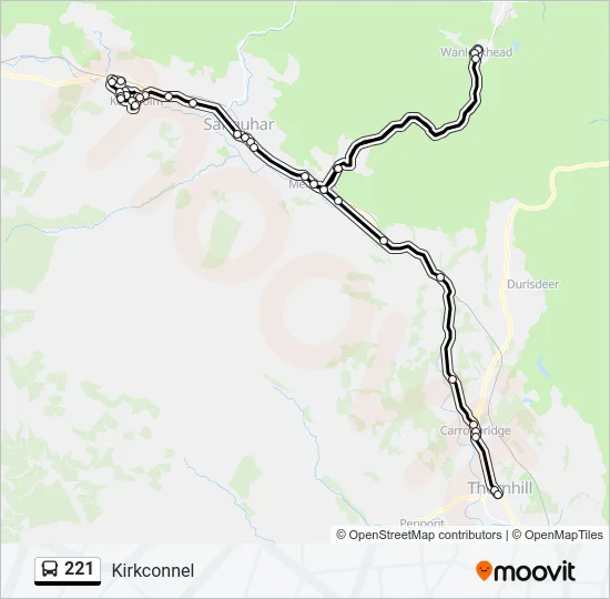221 Bus Line Map