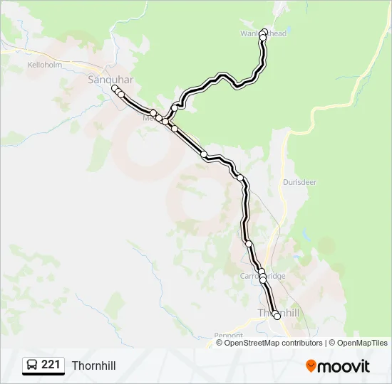 221 Bus Line Map