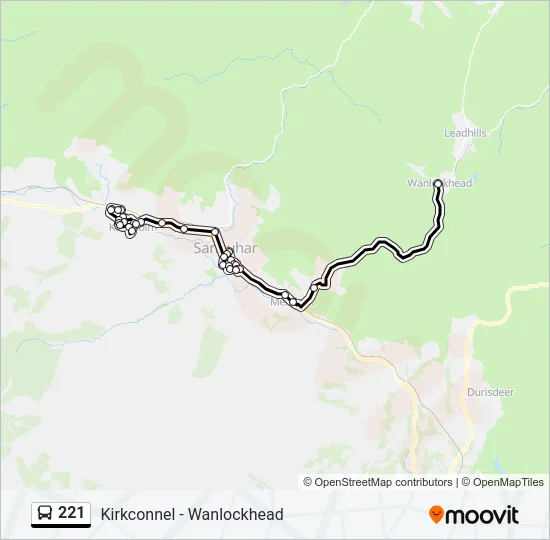 221 Bus Line Map