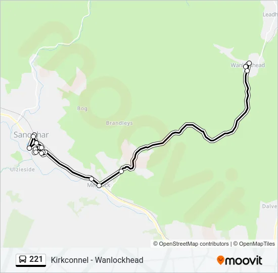221 Bus Line Map