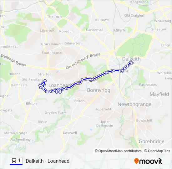 1 Bus Line Map