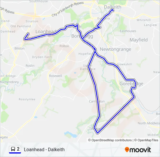 2 Bus Line Map