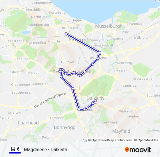 6 Bus Line Map