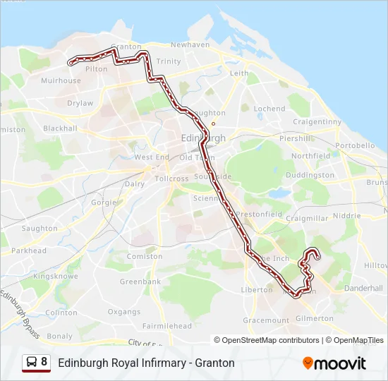 8 Bus Line Map