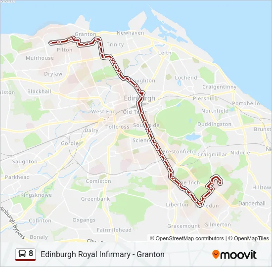 8 Bus Line Map