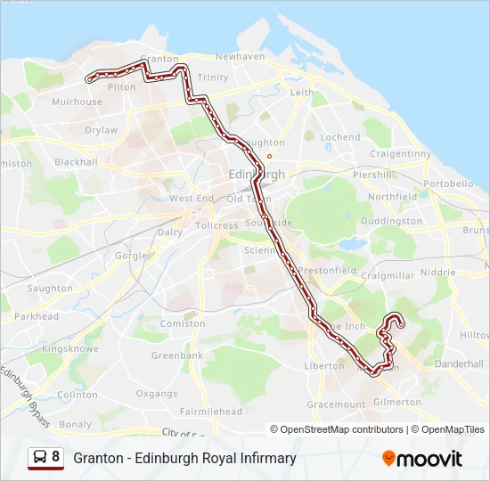 8 Bus Line Map