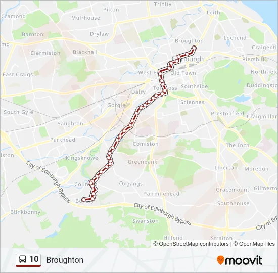 10 Bus Line Map