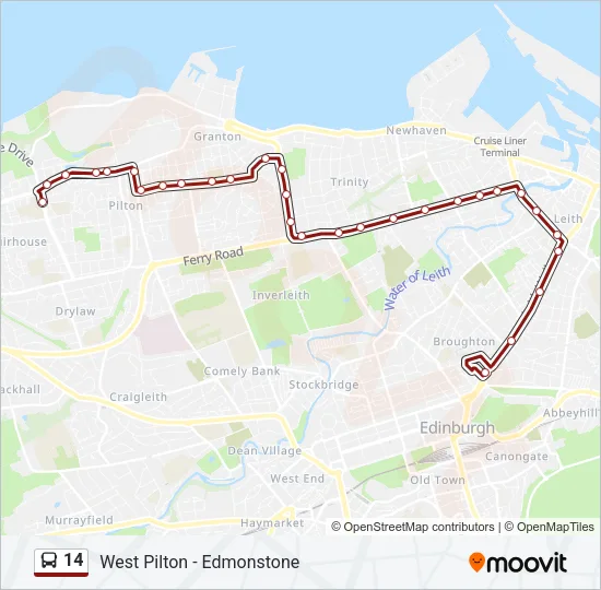14 Bus Line Map