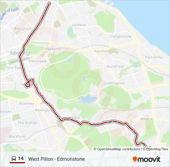14 Bus Line Map
