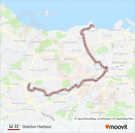 22 Bus Line Map