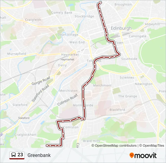 23 Bus Line Map