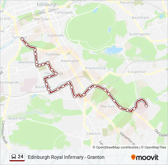 24 Bus Line Map