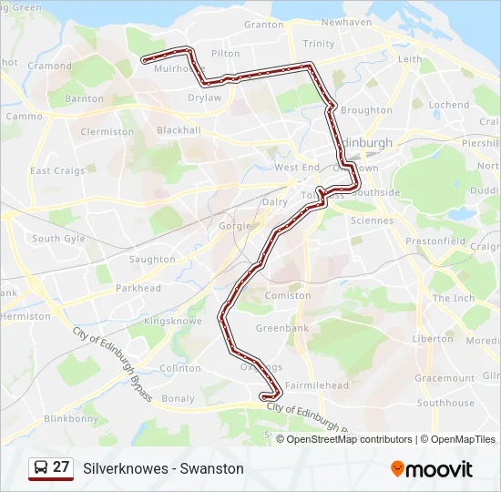 27 Bus Line Map