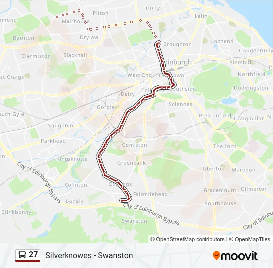 27 Bus Line Map