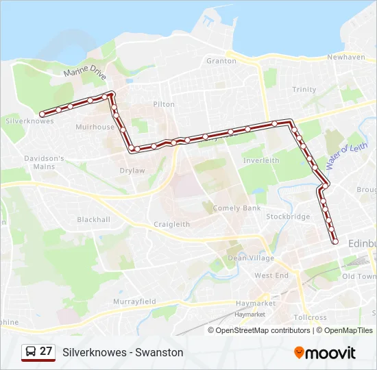 27 Bus Line Map