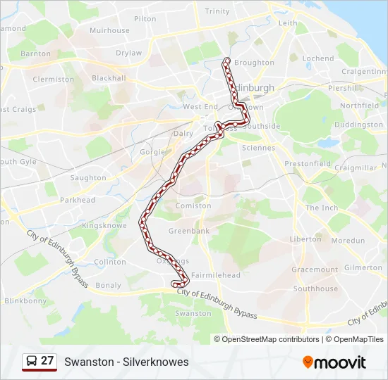 27 Bus Line Map