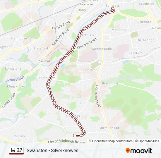 27 Bus Line Map