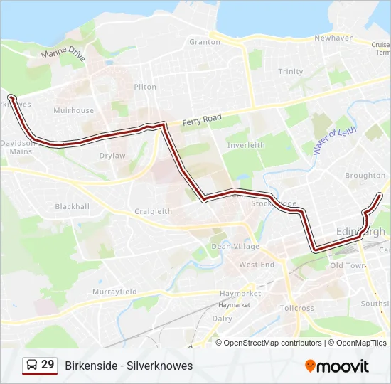 29 Bus Line Map