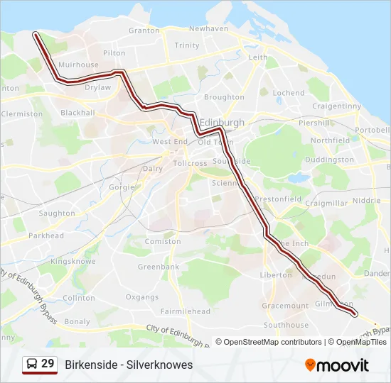 29 Bus Line Map