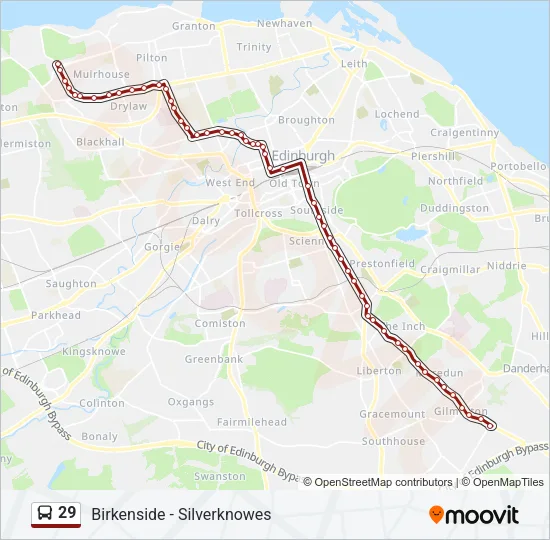 29 Bus Line Map