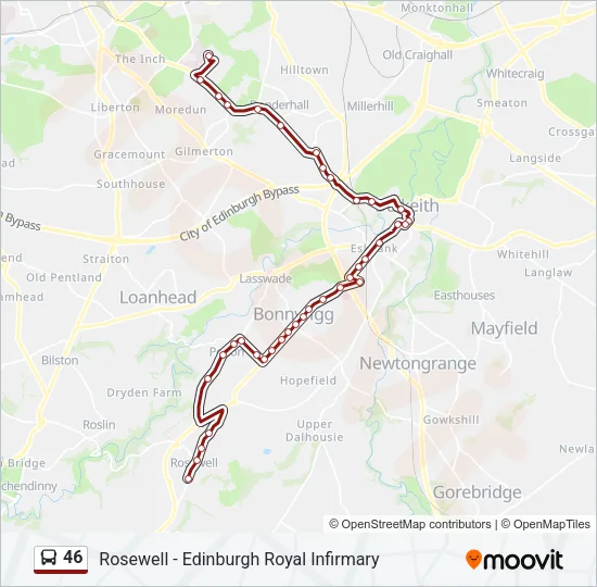 46 Bus Line Map