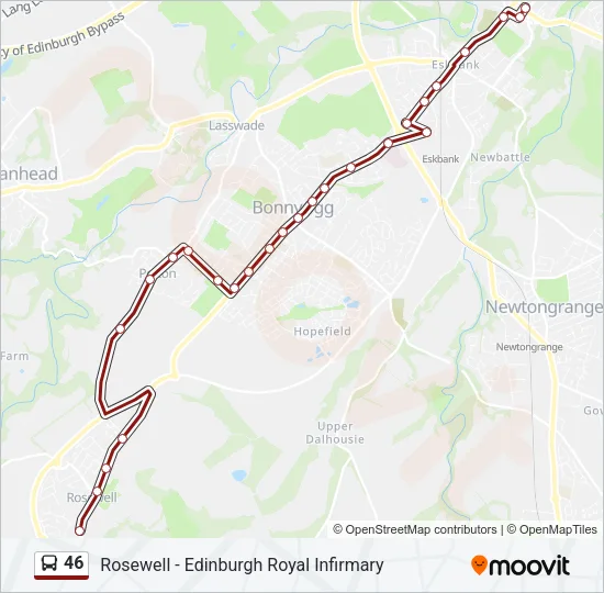 46 Bus Line Map