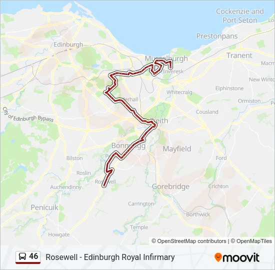 46 Bus Line Map