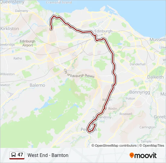 47 Bus Line Map