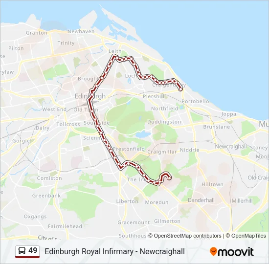 49 Bus Line Map