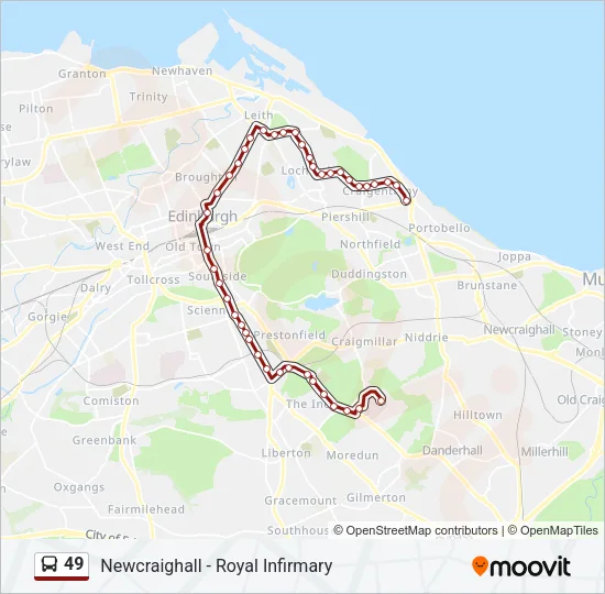 49 Bus Line Map