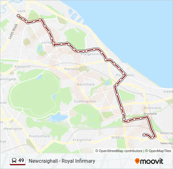 49 Bus Line Map