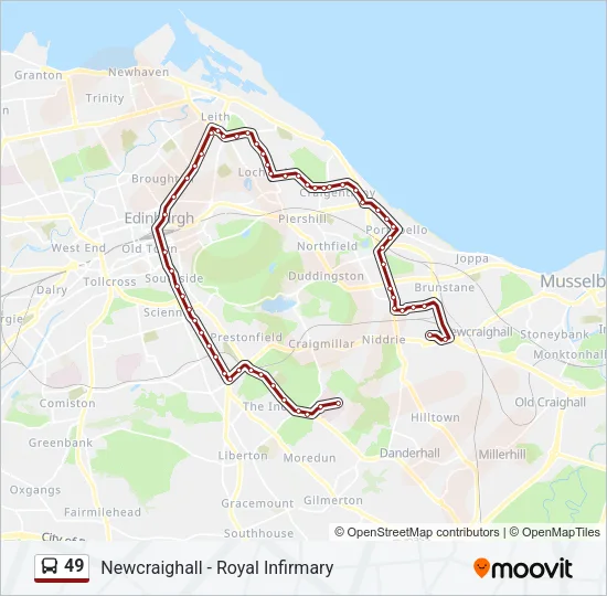 49 Bus Line Map