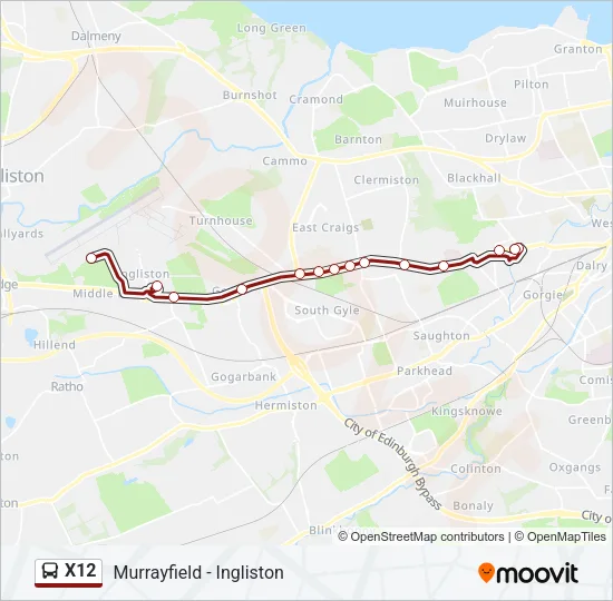 X12 Bus Line Map