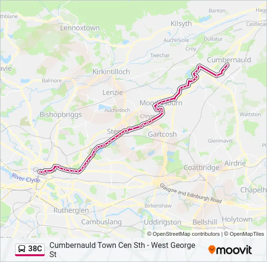 38C Bus Line Map