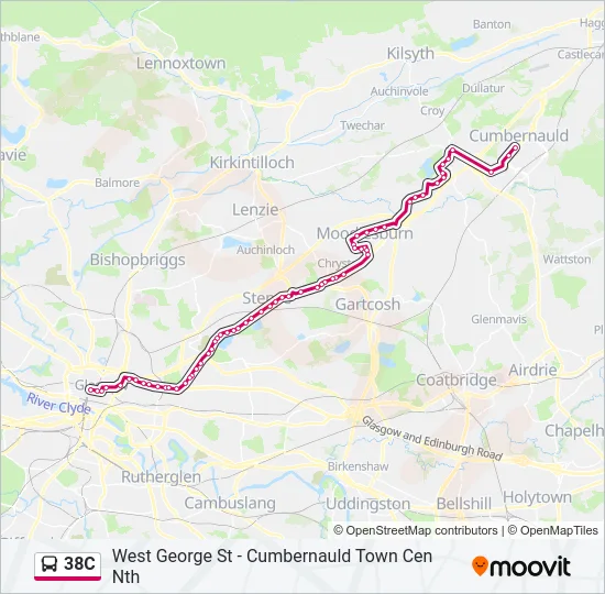 38C Bus Line Map
