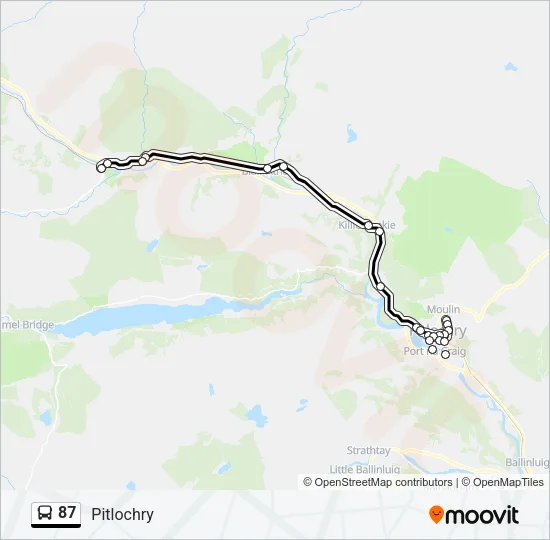 87 Bus Line Map