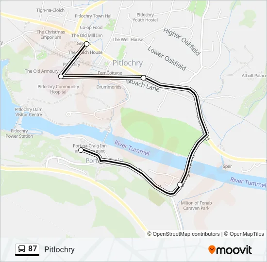 87 Bus Line Map