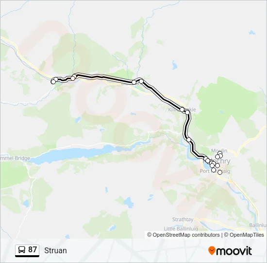 87 Bus Line Map