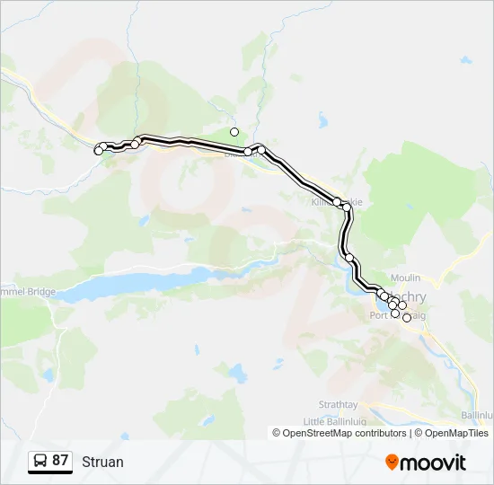 87 Bus Line Map