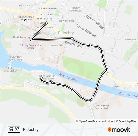87 Bus Line Map