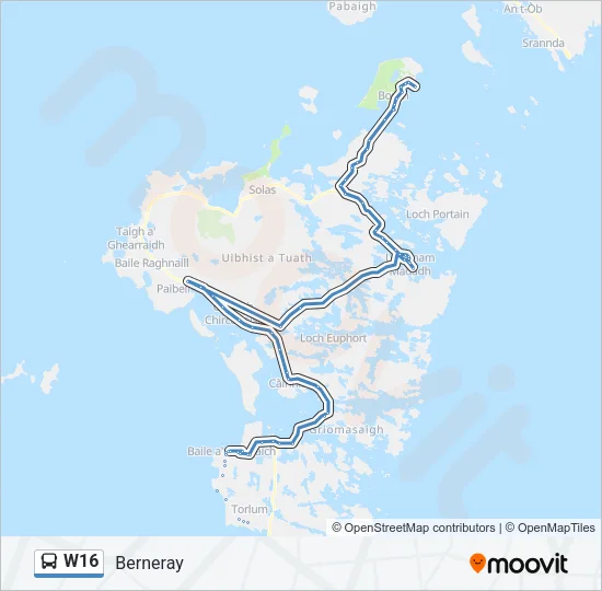 W16 Bus Line Map