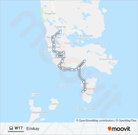 W17 Bus Line Map