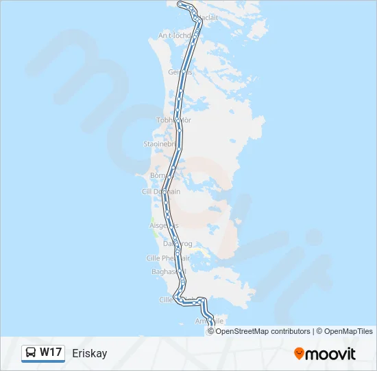 W17 Bus Line Map