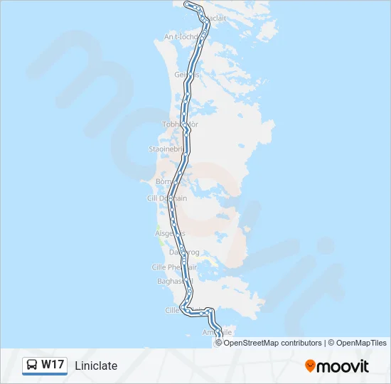 W17 Bus Line Map